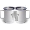 10 oz. White Stainless Steel Coffee Mug Thumbnail